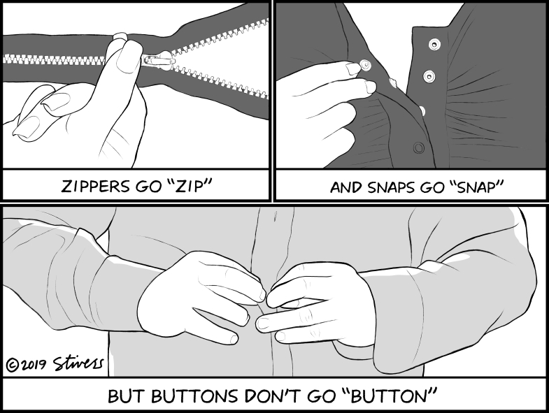 Zippers go zip